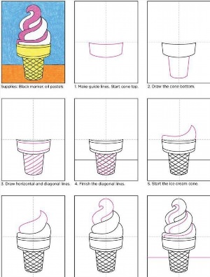 Как нарисовать мороженку