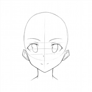 Рисунок голова аниме