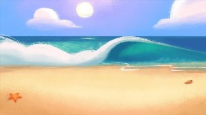 Пляж рисунок фон