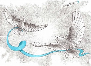 Красивые рисунки голубей