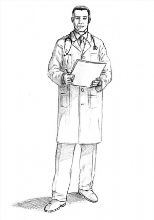 Рисунки карандашом врач