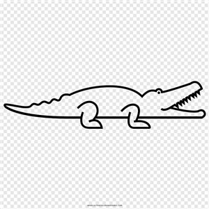 Легкий рисунок крокодил