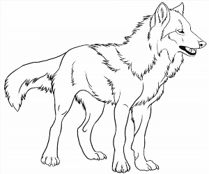 Рисунки раскраски волк