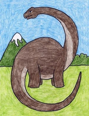 Детский рисунок динозавр