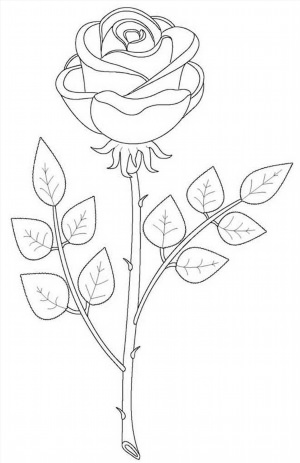 Роза детский рисунок