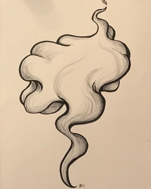 Рисунки дым ручкой