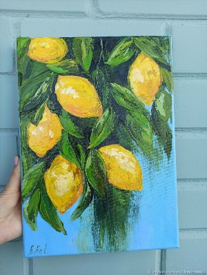 Лимон живопись