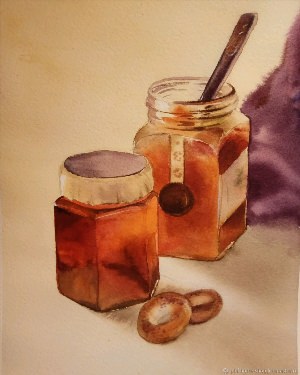 Рисунок медовыми красками