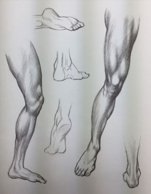 Рисунки карандашом ноги