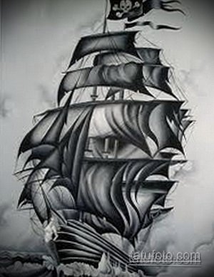 Корабль рисунок тату