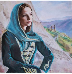 На день чеченской женщины рисунок