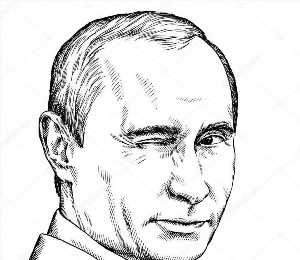 Путин рисунок простой