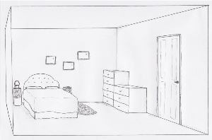Как нарисовать спальню