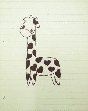Простой рисунок жираф