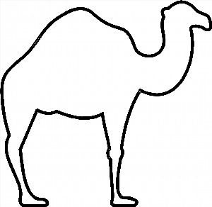 Верблюд простой рисунок