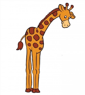 Жираф рисунок детский