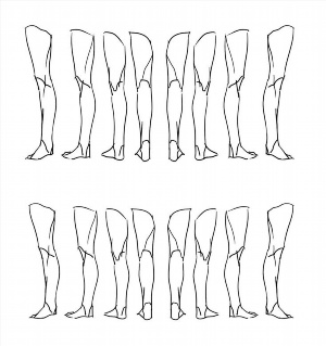 Как нарисовать колени
