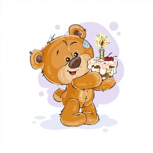 Рисунок медведя на день рождения