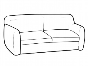 Легкий рисунок диван