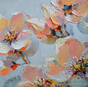 Цветы мастихином живопись