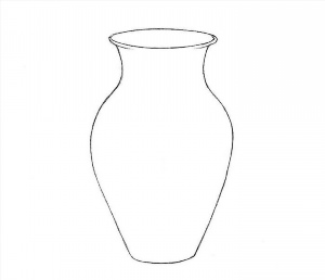 Легкий рисунок ваза