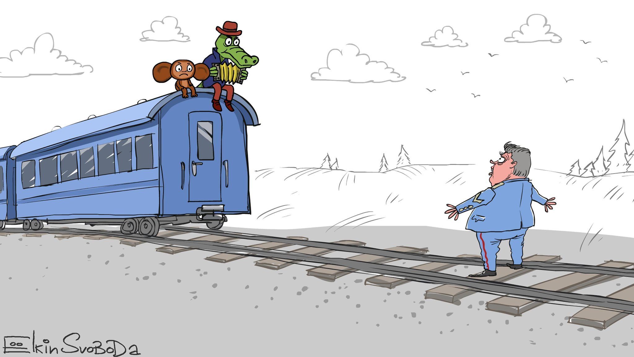 Весь вагон радовался моей покупке фразеологизм. ЖД карикатуры. Поезд карикатура. Карикатуры РЖД. Карикатуры про железную дорогу.
