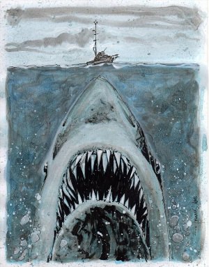 Страшные рисунки акулы