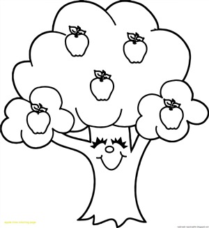 Рисунок яблони маленькая