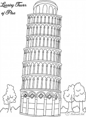 Рисунки карандашом пизанская башня