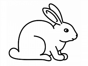 Рисунки раскраски кролик