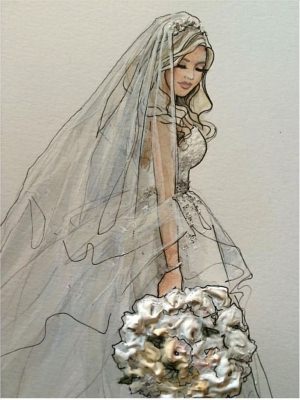 Невеста арт рисунок