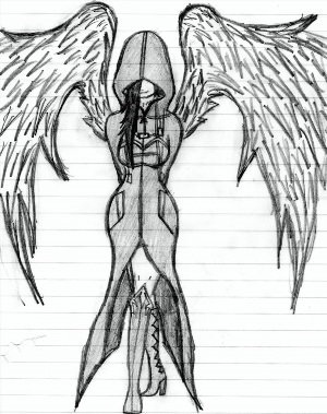 Рисунки ангел и демон ручкой