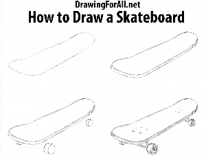 Как нарисовать скейт