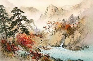 Японская живопись пейзаж