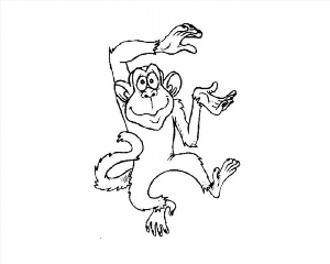 Рисунки раскраски про обезьянку яшку