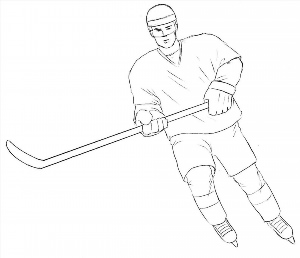 Рисунки карандашом хоккеист