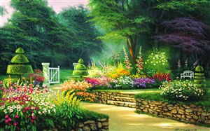 Красивый сад рисунок