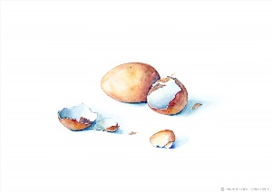 Яйца рисунок акварелью
