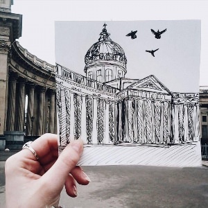 Рисунки Санкт-Петербург ручкой