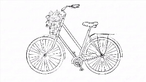 Рисунки карандашом велосипед