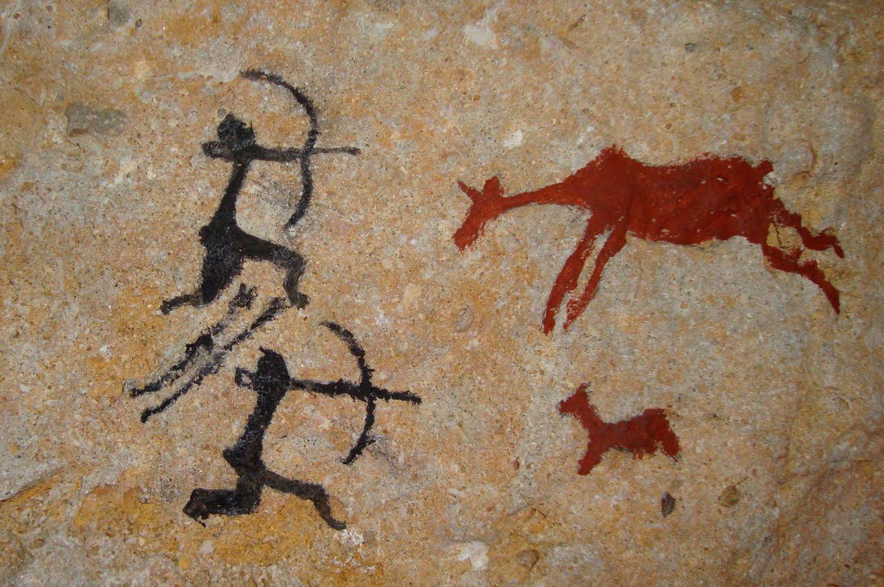 наскальные рисунки древних людей картинки для детей