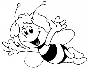 Рисунки раскраски пчелки