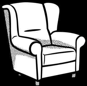 Кресло контурный рисунок