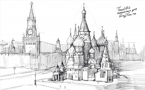 Рисунки карандашом кремль