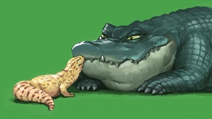Крокодил арт рисунок