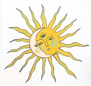 Солнце арт рисунок