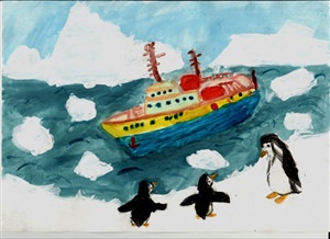 Антарктида детский рисунок