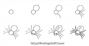 Как нарисовать паучка