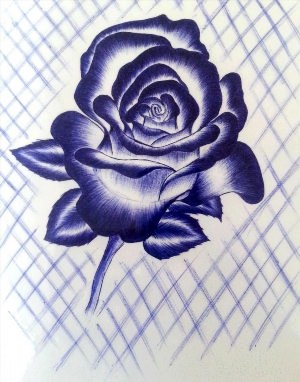 Рисунки ручкой цветок