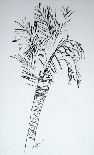Рисунки пальма ручкой